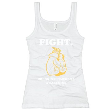 Fight Lymphoma Tank Junior Fit Bella Longer Length 1x1 Rib Tank Top