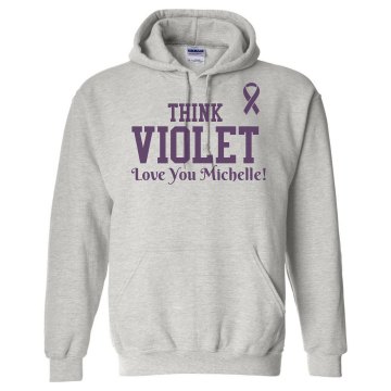 Think Violet Hoodie Unisex Gildan Heavy Blend Hoodie
