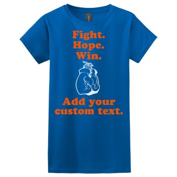 Fight. Hope. Win. Misses Relaxed Fit Gildan Heavy Cotton Tee