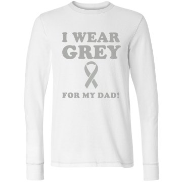 I Wear Grey LS Shirt Junior Fit Bella Long Sleeve Thermal Tee
