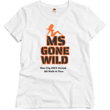 Gone Wild Walk Misses Relaxed Fit Basic Gildan Ultra Cotton Tee