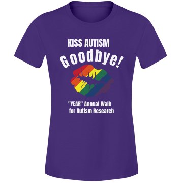 Kiss Autism Goodbye Misses Relaxed Fit Gildan Ultra Cotton Tee