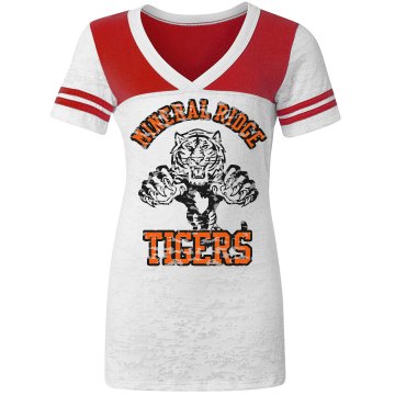 Tigers Team Shirt Junior Fit Augusta 3/4 Legacy Raglan Tee