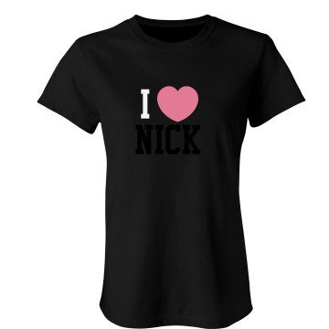 I Love Nick Junior Fit Bella Sheer Longer Length Rib Tee