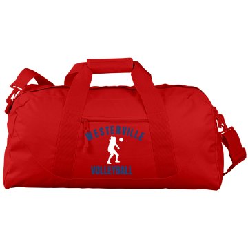 Westerville Volleyball Port & Company Large Square Duffel Bag