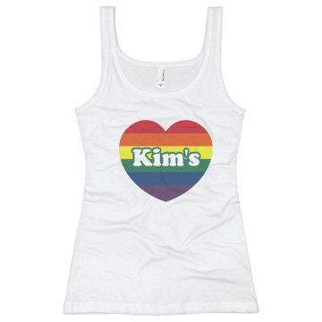 Kim's Rainbow Top Bella Junior Fit Contrast Satin Trim Cami