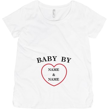 Baby By Custom Names Junior Fit Bella Sheer Longer Length Rib Tee