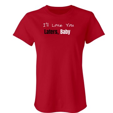 Love You Laters Junior Fit Bella Sheer Longer Length Rib Tee