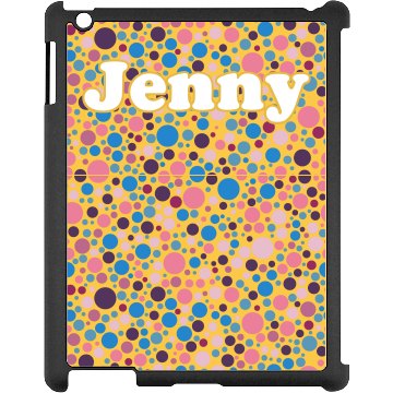 Colored Dots iPad Case Black iPad Snap-on Case
