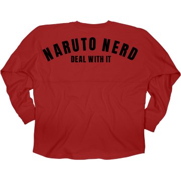 Naruto Nerd Junior Fit Bella 1x1 Rib Ringer Tee