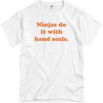 Hand Seals Unisex Basic Gildan Heavy Cotton Crew Neck Tee