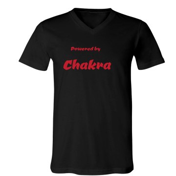 Powered By Chakra Unisex Canvas V-Neck Jersey Tee