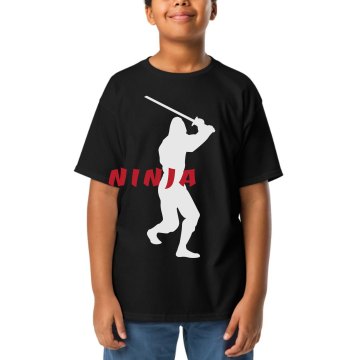 Ninja Youth Youth Bella Girl 1x1 Rib Cap Sleeve Tee