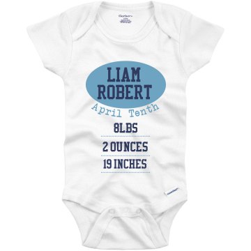 Sports Birth Announcement Infant Gerber Onesies