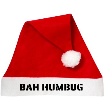 Bah Humbug Santa Hat Personalized Santa Hat