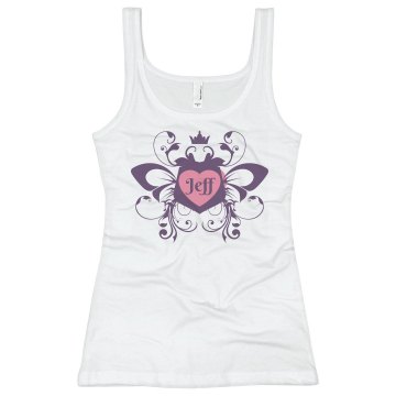 Heart Flourish Jeff Bella White Basic Junior Fit Camisole