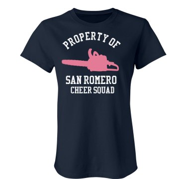 San Romero Cheer Squad Junior Fit Bella Crewneck Jersey Tee