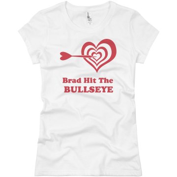 Hit The Bullseye Tee Junior Fit Basic Bella Favorite Tee