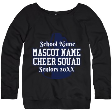 Cheer Seniors Sweatshirt Junior Fit Bella Triblend Slouchy Wideneck Sweatshirt