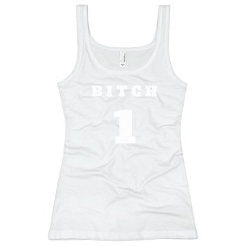 Bitch 1 Junior Fit Bella Longer Length 1x1 Rib Tank Top