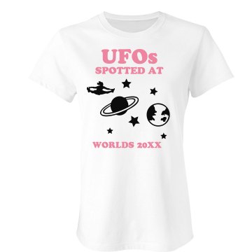 UFOs At Worlds Junior Fit Bella Sheer Longer Length Rib Tee