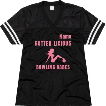 Gutterlicious Bowling Junior Fit Soffe Mesh Football Jersey
