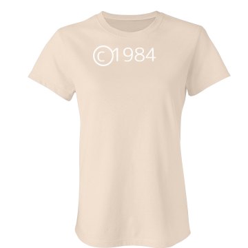 Copyright 1984 Junior Fit Bella Crewneck Jersey Tee