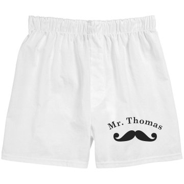 Mr. Mustache Boxers Unisex Robinson Boxer Shorts