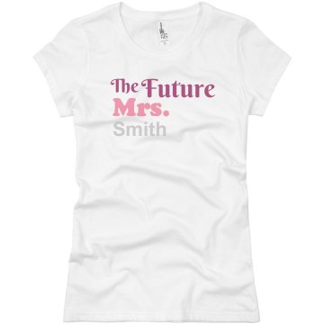 Future Mrs. Rhinestone Junior Fit Basic Bella Favorite Tee