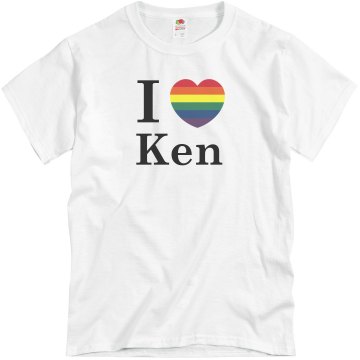 I Heart Gay Ken Unisex Basic Gildan Heavy Cotton Crew Neck Tee