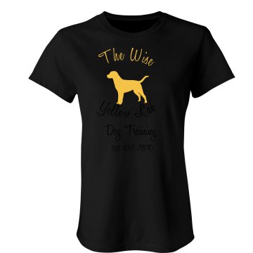 Yellow Lab Dog training Junior Fit Bella Sheer Longer Length Rib Tee