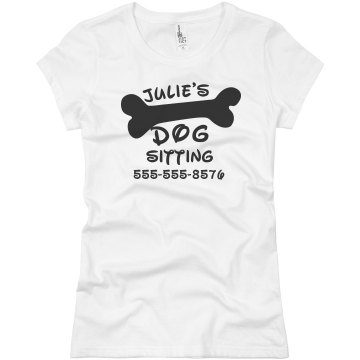 Dog Sitting Tee Junior Fit Basic Bella Favorite Tee