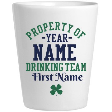 Drinking Team Shot Ceramic Shotglass