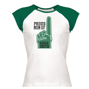 Girls Softball League Tee Junior Fit Bella 1x1 Rib Ringer Tee
