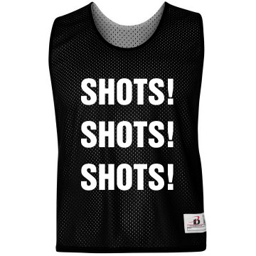 Shots! Shots! Shots! Badger Sport Lacrosse Reversible Practice Pinnie