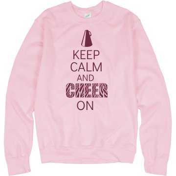 Cheer On Crew Neck Unisex Hanes Crew Neck Sweatshirt