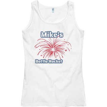Mikes Bottle Rocket Junior Fit Bella Sheer Longer Length Rib Tank Top