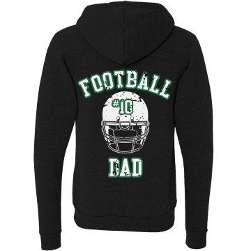 Football Dad Hoodie Unisex Canvas Triblend Zip Hoodie