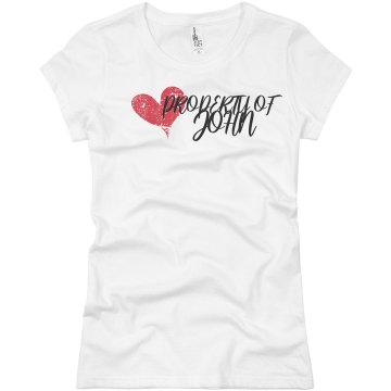 Property Of John Junior Fit Basic Bella Favorite Tee