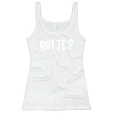 Got Pi? Junior Fit Bella Sheer Longer Length Rib Tank Top
