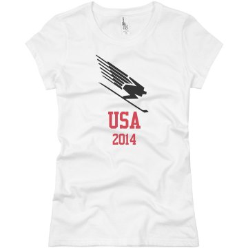 USA Skiing Junior Fit Basic Bella Favorite Tee