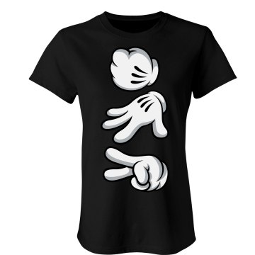 Paper Rock Scissors Junior Fit American Apparel Fine Jersey Tee