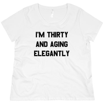 Elegant 30 Junior Fit Bella Sheer Longer Length Rib Tee