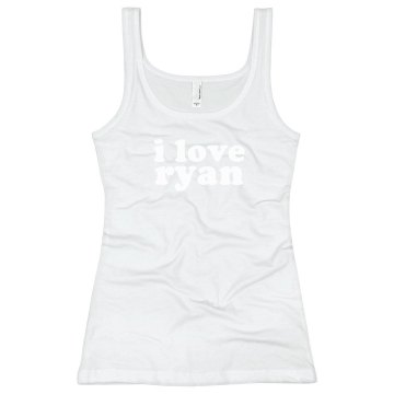 I Love Ryan Junior Fit Bella Longer Length 1x1 Rib Tank Top