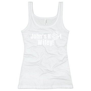 John's Hot Wifey Junior Fit Bella Longer Length 1x1 Rib Tank Top