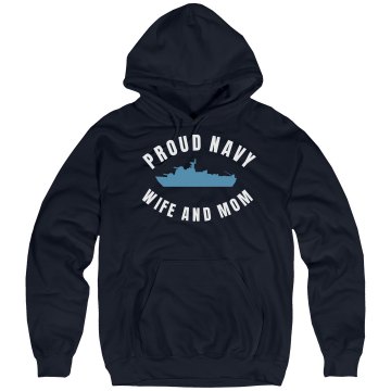 Navy Wife Unisex Hanes Ultimate Cotton Heavyweight Hoodie