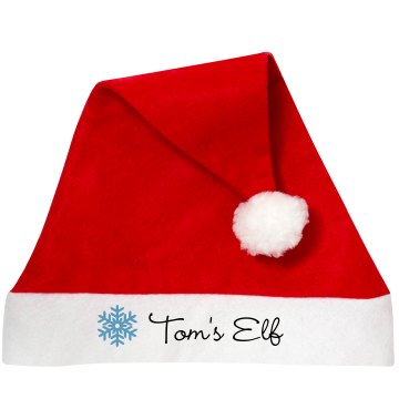 Tom's Elf Personalized Santa Hat