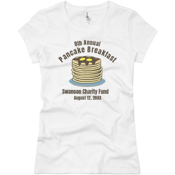 Charity Pancake Breakfast Junior Fit Basic Bella Favorite Tee