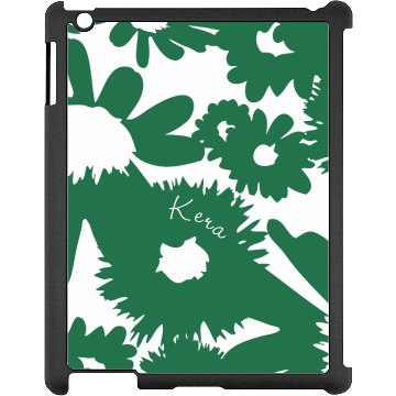 Graphic Floral iPad Case Black iPad Snap-on Case