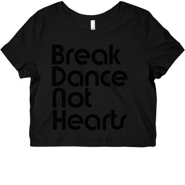 Break Dance Not Hearts Junior Fit Bella Sheer Longer Length Rib Tank Top